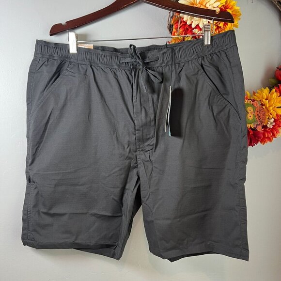 prAna Men's Double Peak E-Waist Everyday Hiking Short Sz XXL / 8"L in Charcoal - Picture 1 of 8
